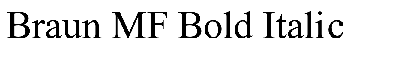 Braun MF Bold Italic